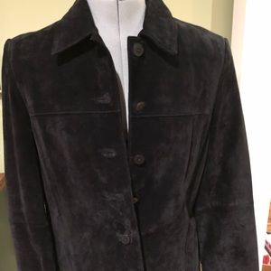 Lord & Taylor Black Suede Jacket